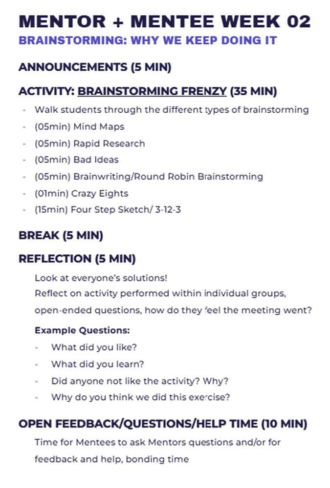 week 2 lesson/meeting