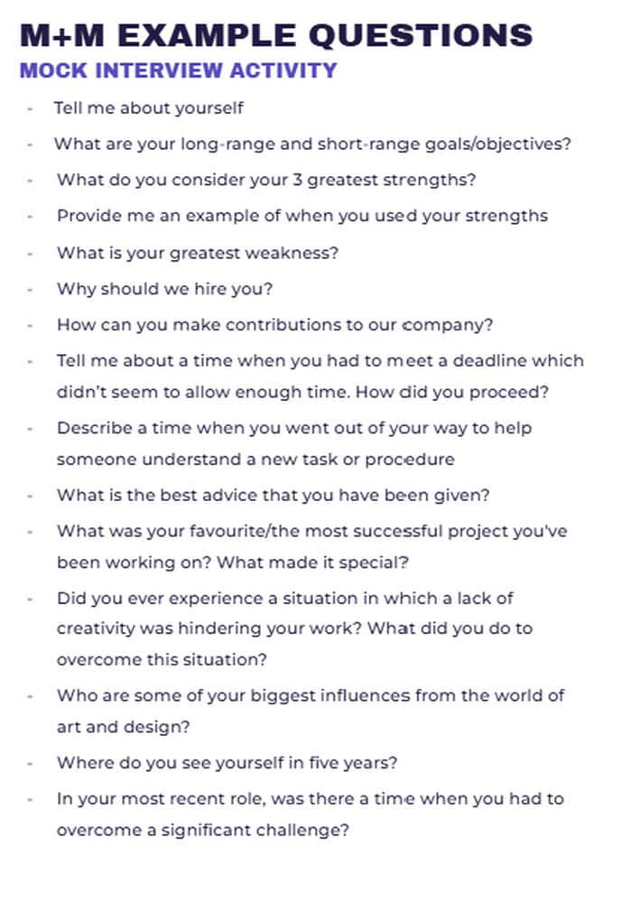 mock interview resources