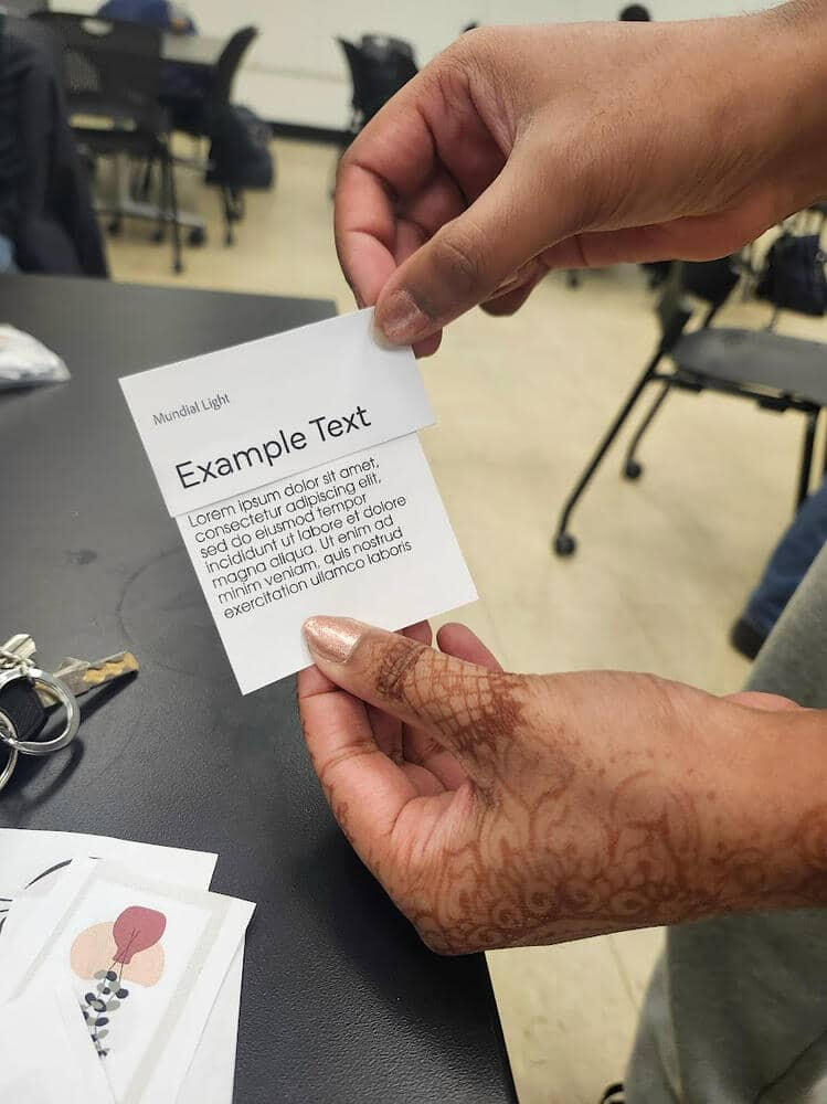 type and image activity