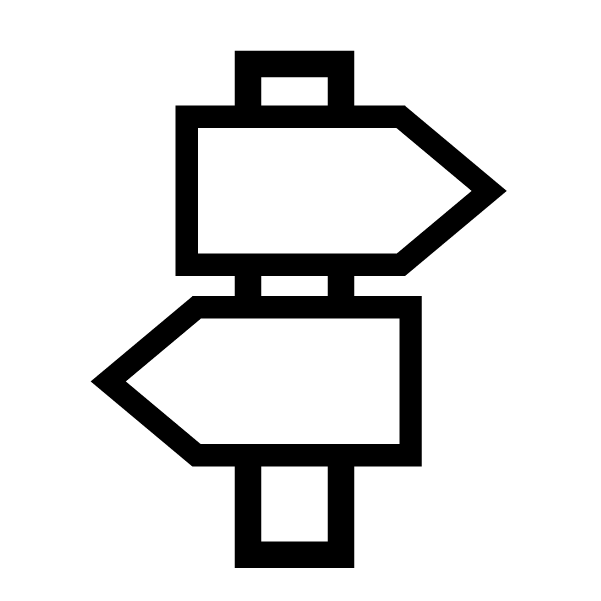directional sign double